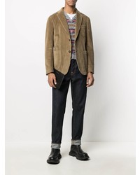 Мужской коричневый вельветовый пиджак от The Gigi