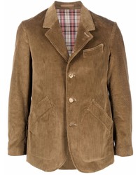 Мужской коричневый вельветовый пиджак от Caruso