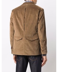 Мужской коричневый вельветовый пиджак от Caruso
