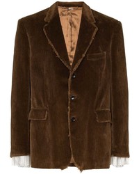 Мужской коричневый вельветовый пиджак от Gucci
