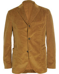 Мужской коричневый вельветовый пиджак от Incotex