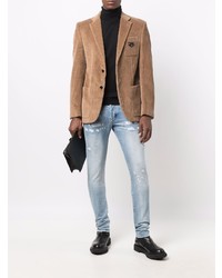 Мужской коричневый вельветовый пиджак от Philipp Plein