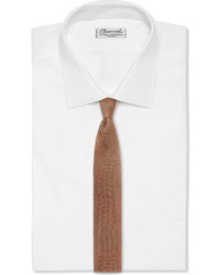 Мужской коричневый вязаный галстук от Boglioli