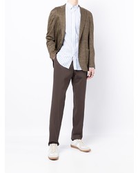 Мужской коричневый вязаный пиджак от Man On The Boon.