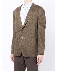 Мужской коричневый вязаный пиджак от Man On The Boon.
