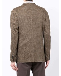 Мужской коричневый вязаный пиджак от Man On The Boon.