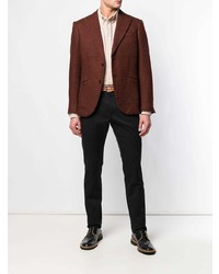 Мужской коричневый вязаный пиджак от Maurizio Miri