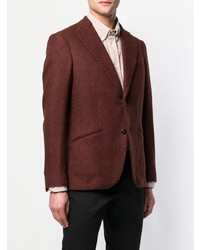 Мужской коричневый вязаный пиджак от Maurizio Miri
