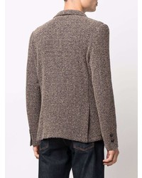 Мужской коричневый вязаный пиджак от Daniele Alessandrini