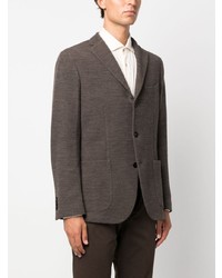 Мужской коричневый вязаный пиджак от Boglioli