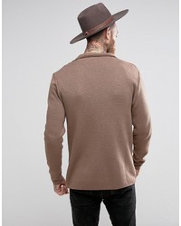 Мужской коричневый вязаный пиджак от Asos