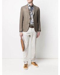 Мужской коричневый вязаный пиджак от Etro