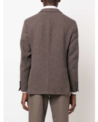 Мужской коричневый вязаный пиджак от Canali