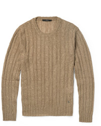 Мужской коричневый вязаный свитер от Gucci