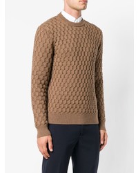 Мужской коричневый вязаный свитер от Theory