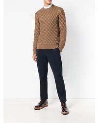 Мужской коричневый вязаный свитер от Theory