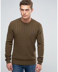 Мужской коричневый вязаный свитер от Jack Wills
