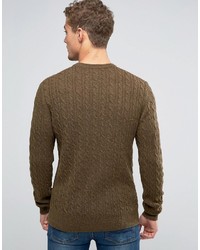 Мужской коричневый вязаный свитер от Jack Wills