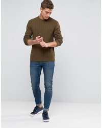 Мужской коричневый вязаный свитер от Jack Wills