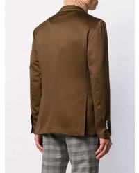 Мужской коричневый двубортный пиджак от Lardini