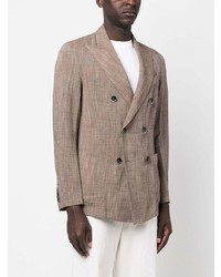 Мужской коричневый двубортный пиджак от Barena