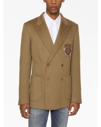 Мужской коричневый двубортный пиджак от Dolce & Gabbana