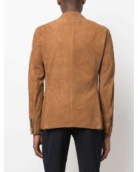 Мужской коричневый двубортный пиджак от Tagliatore