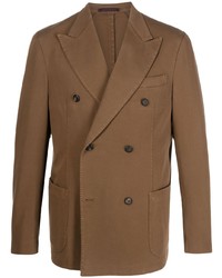 Мужской коричневый двубортный пиджак от The Gigi