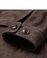 Мужской коричневый замшевый бомбер от Tod's