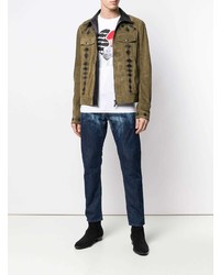 Мужской коричневый замшевый бомбер от Diesel Black Gold