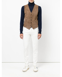 Коричневый замшевый жилет от Eleventy