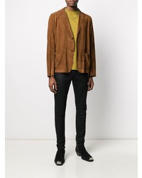 Мужской коричневый замшевый пиджак от Salvatore Santoro