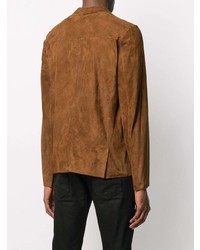 Мужской коричневый замшевый пиджак от Salvatore Santoro