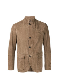 Мужской коричневый замшевый пиджак от Eleventy