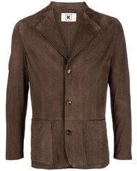 Мужской коричневый замшевый пиджак от Kired