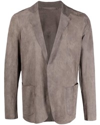 Мужской коричневый замшевый пиджак от Salvatore Santoro