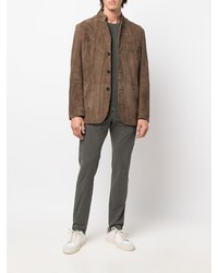 Мужской коричневый замшевый пиджак от Windsor