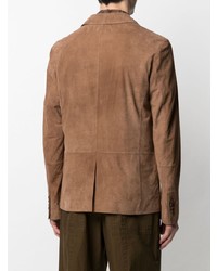 Мужской коричневый замшевый пиджак от Desa 1972