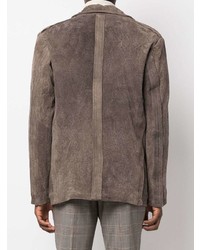 Мужской коричневый замшевый пиджак от Giorgio Brato