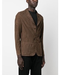 Мужской коричневый замшевый пиджак от Kired