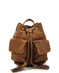 Женский коричневый замшевый рюкзак от Mango