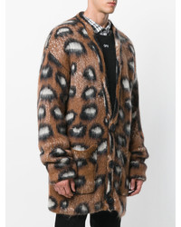 Мужской коричневый кардиган с принтом от Off-White