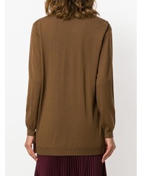 Женский коричневый кардиган от Prada