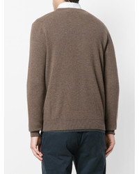 Мужской коричневый кардиган от Zanone