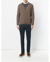 Мужской коричневый кардиган от Zanone