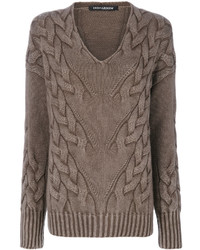 Женский коричневый кашемировый вязаный свитер от Iris von Arnim