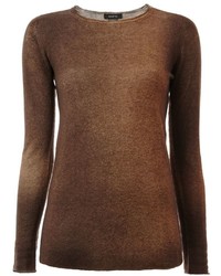 Женский коричневый кашемировый свитер от Avant Toi