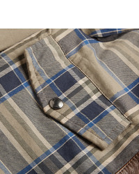 Мужской коричневый кожаный бомбер от Belstaff