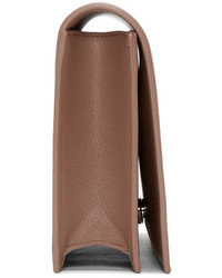 Коричневый кожаный клатч от Saint Laurent