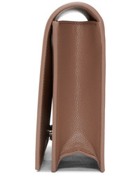 Коричневый кожаный клатч от Saint Laurent